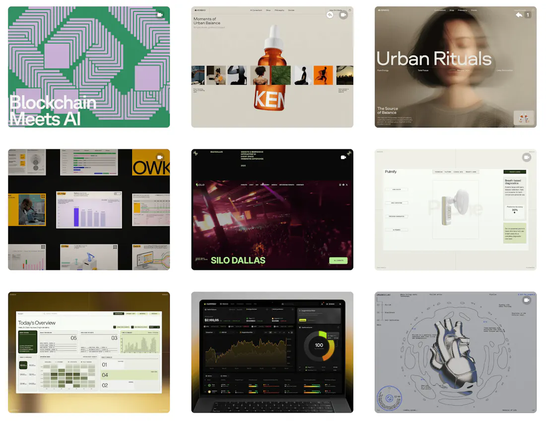 UDX partner portfolio - design inspiration grid