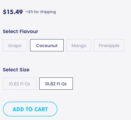 Choose your flavor and size