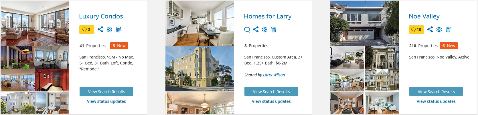 Keep track of promising properties
