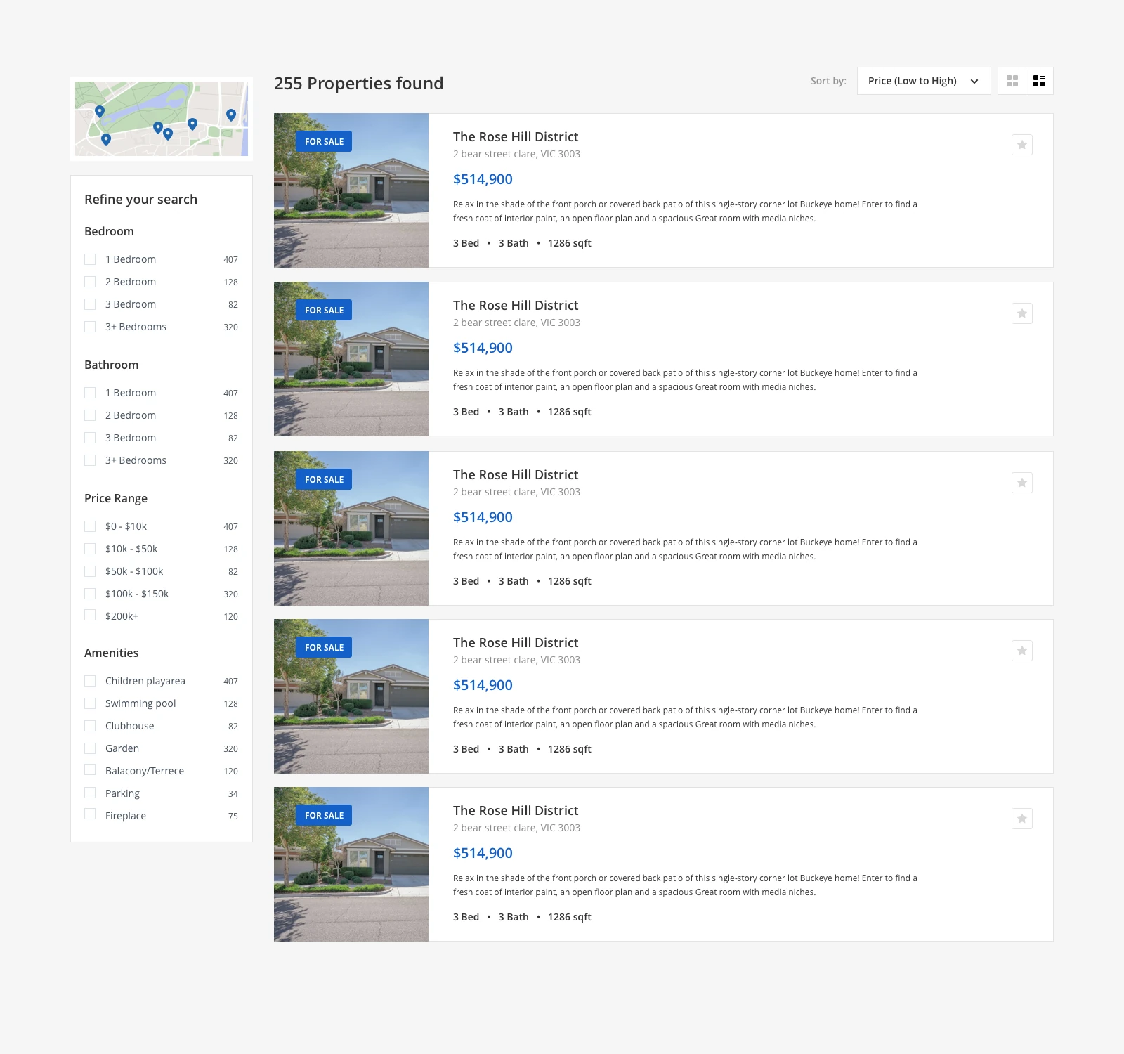 Narrow your property search