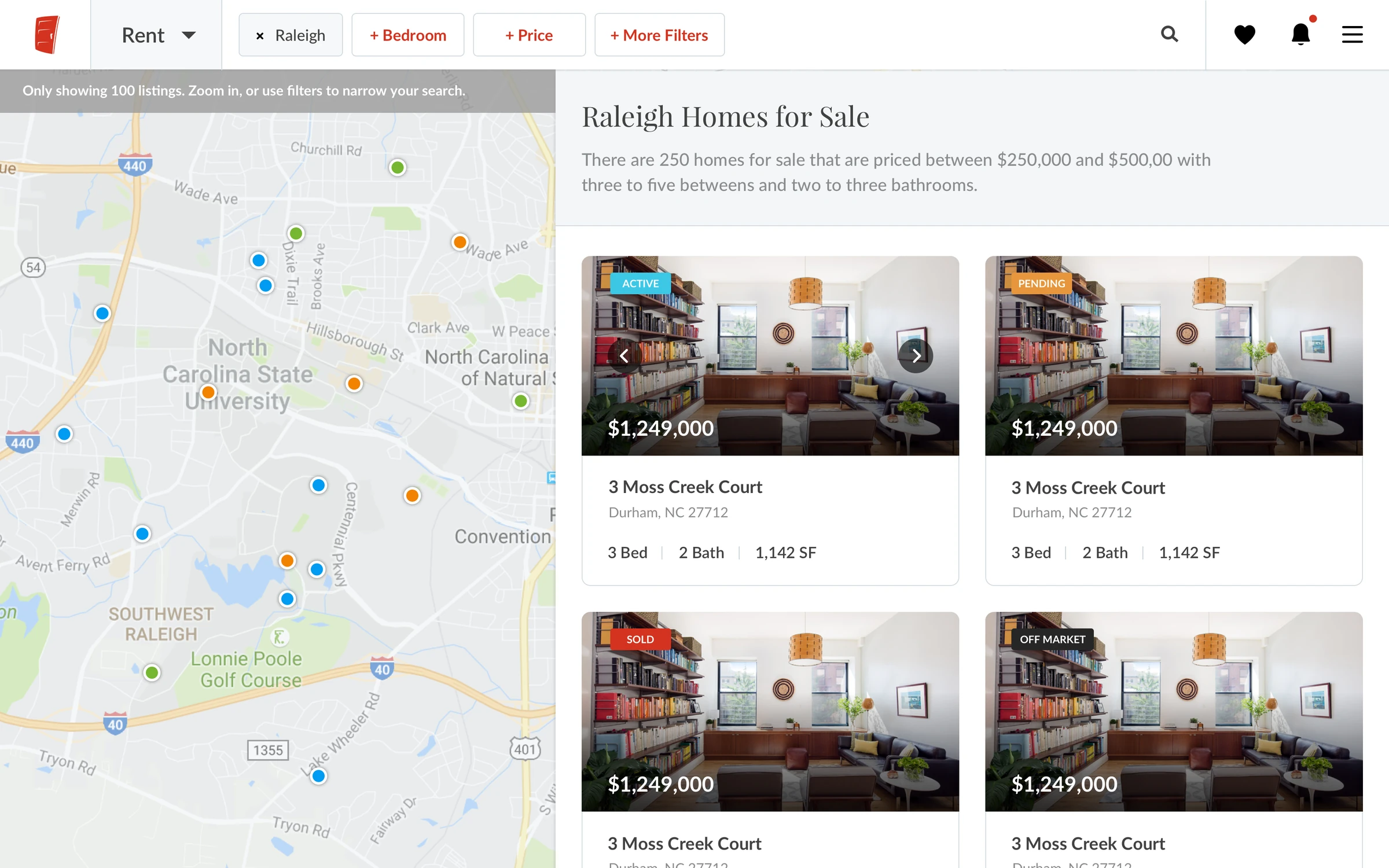 Explore homes by location