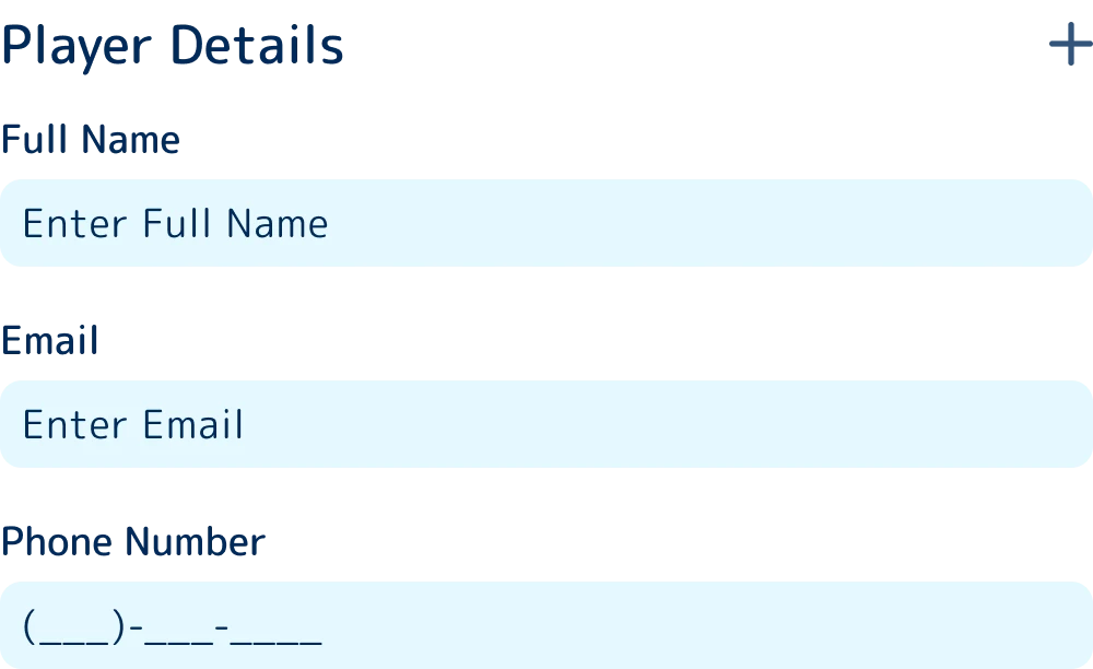 Add player details