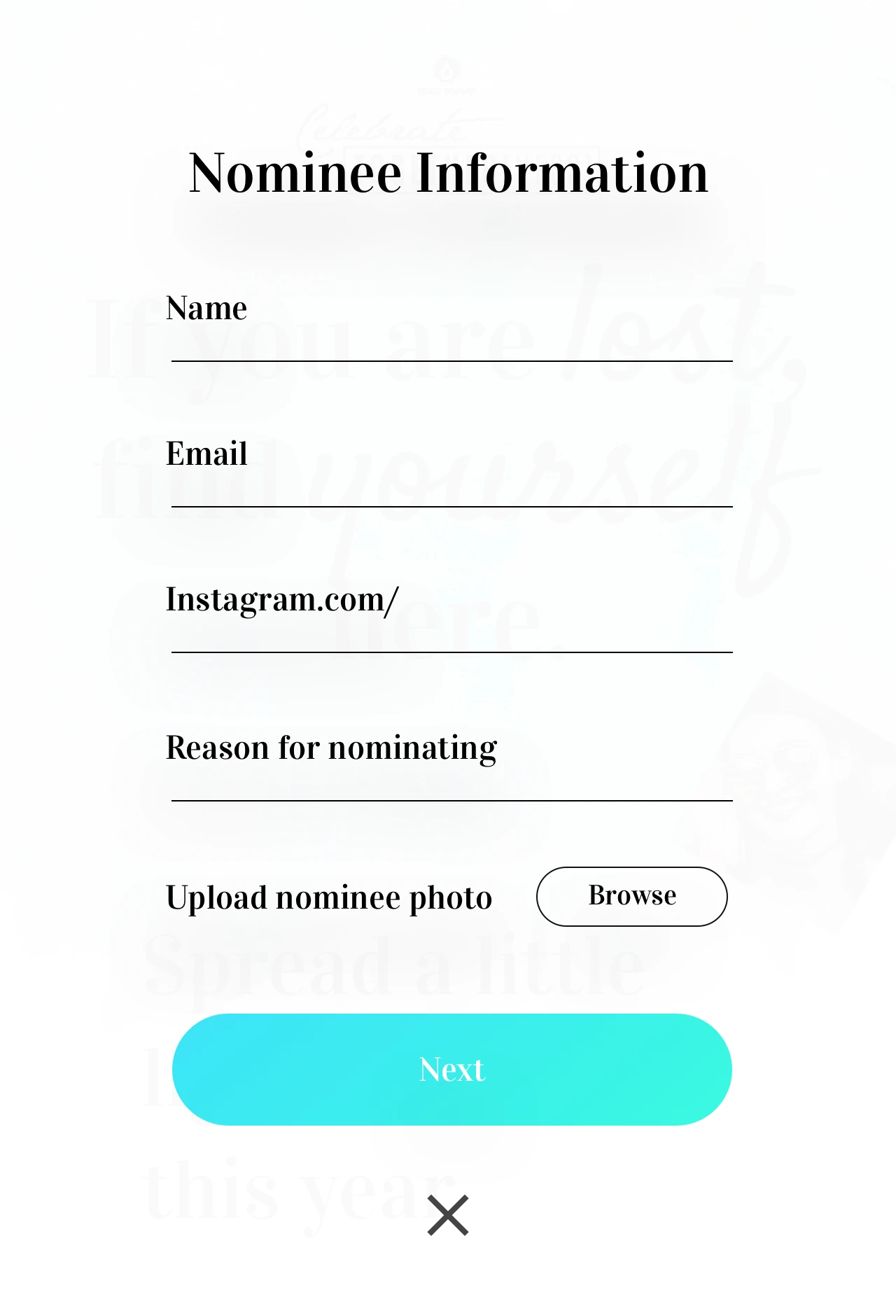 Nominate someone inspiring